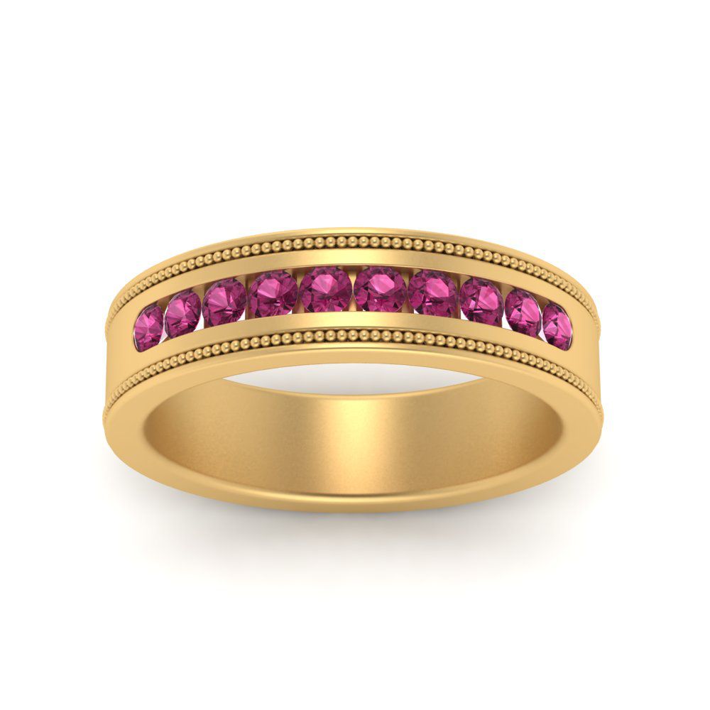 flat-milgrain-mens-pink-sapphire-wedding-band-in-yellow-gold-FD10390BGSADRPIANGLE5-NL-YG