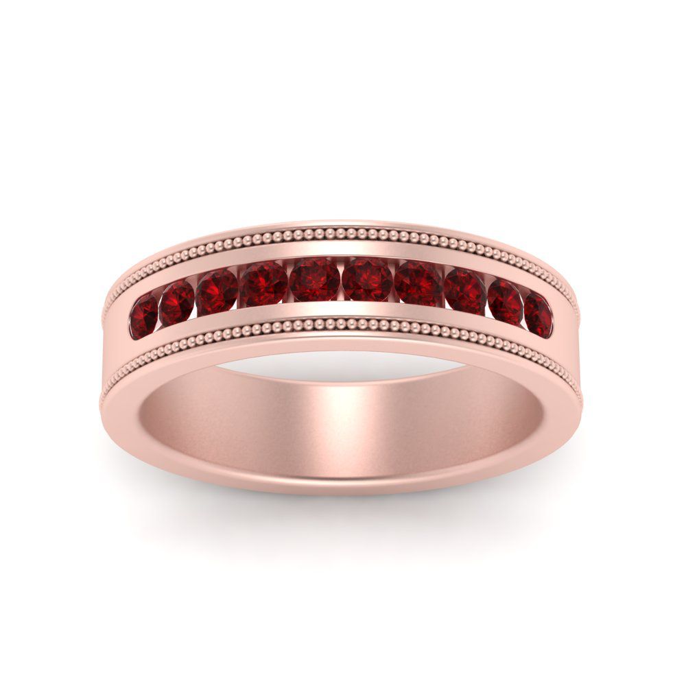 flat-milgrain-mens-ruby-wedding-band-in-rose-gold-FD10390BGRUDRANGLE5-NL-RG