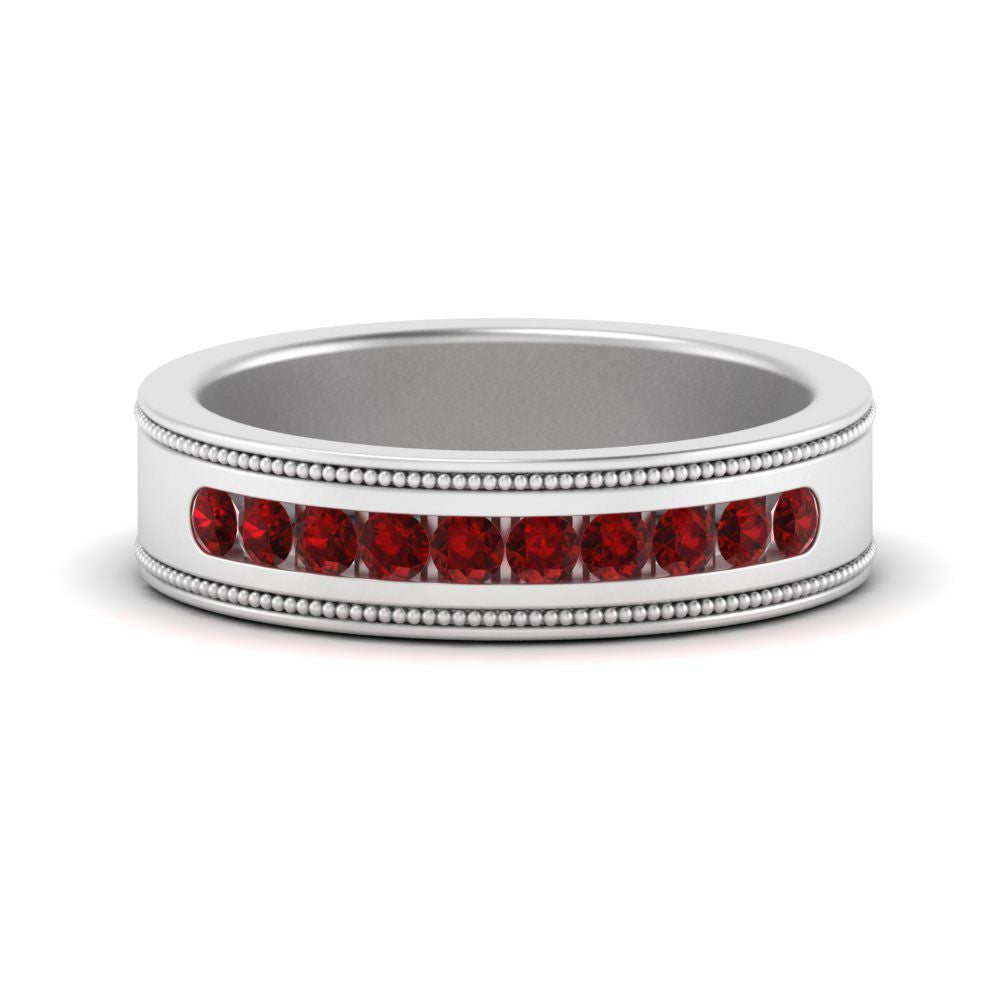 flat-milgrain-mens-ruby-wedding-band-in-white-gold-FD10390BGRUDR-NL-WG