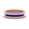 Load image into Gallery viewer, flat-milgrain-mens-sapphire-wedding-band-in-rose-gold-FD10390BGSABL-NL-RG