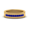 Load image into Gallery viewer, flat-milgrain-mens-sapphire-wedding-band-in-yellow-gold-FD10390BGSABL-NL-YG