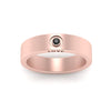 Load image into Gallery viewer, Flat Single Stone Mens Band Engraved