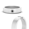 Load image into Gallery viewer, Flat Single Stone Mens Band Engraved