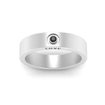 Load image into Gallery viewer, Flat Single Stone Mens Band Engraved
