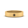 Load image into Gallery viewer, Flat Single Stone Mens Band Engraved