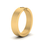 Load image into Gallery viewer, Flat Single Stone Mens Band Engraved
