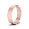 Load image into Gallery viewer, Flat Single Stone Mens Band Engraved