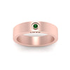 Load image into Gallery viewer, Flat Single Stone Mens Band Engraved