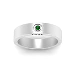 Load image into Gallery viewer, Flat Single Stone Mens Band Engraved
