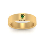 Load image into Gallery viewer, Flat Single Stone Mens Band Engraved
