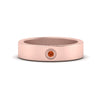 Load image into Gallery viewer, Flat Single Stone Mens Band Engraved