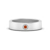 Load image into Gallery viewer, Flat Single Stone Mens Band Engraved