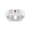Load image into Gallery viewer, Flat Single Stone Mens Band Engraved