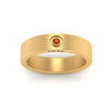 Load image into Gallery viewer, Flat Single Stone Mens Band Engraved