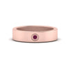 Load image into Gallery viewer, Flat Single Stone Mens Band Engraved