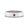 Load image into Gallery viewer, Flat Single Stone Mens Band Engraved