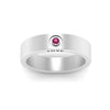 Load image into Gallery viewer, Flat Single Stone Mens Band Engraved