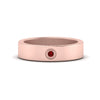 Load image into Gallery viewer, Flat Single Stone Mens Band Engraved