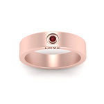 Load image into Gallery viewer, Flat Single Stone Mens Band Engraved
