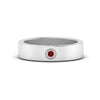 Load image into Gallery viewer, Flat Single Stone Mens Band Engraved