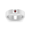 Load image into Gallery viewer, Flat Single Stone Mens Band Engraved