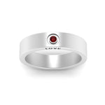 Load image into Gallery viewer, Flat Single Stone Mens Band Engraved
