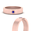 Load image into Gallery viewer, Flat Single Stone Mens Band Engraved