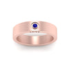 Load image into Gallery viewer, Flat Single Stone Mens Band Engraved