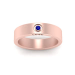 Load image into Gallery viewer, Flat Single Stone Mens Band Engraved
