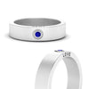 Load image into Gallery viewer, Flat Single Stone Mens Band Engraved