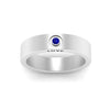 Load image into Gallery viewer, Flat Single Stone Mens Band Engraved
