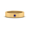 Load image into Gallery viewer, Flat Single Stone Mens Band Engraved