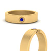 Load image into Gallery viewer, Flat Single Stone Mens Band Engraved