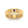 Load image into Gallery viewer, Flat Single Stone Mens Band Engraved