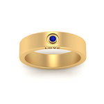 Load image into Gallery viewer, Flat Single Stone Mens Band Engraved
