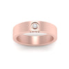 Load image into Gallery viewer, Flat Single Stone Mens Band Engraved