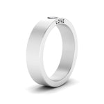 Load image into Gallery viewer, Flat Single Stone Mens Band Engraved
