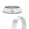 Load image into Gallery viewer, Flat Single Stone Mens Band Engraved