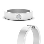 Load image into Gallery viewer, Flat Single Stone Mens Band Engraved
