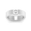 Load image into Gallery viewer, Flat Single Stone Mens Band Engraved
