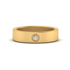 Load image into Gallery viewer, Flat Single Stone Mens Band Engraved