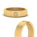 Load image into Gallery viewer, Flat Single Stone Mens Band Engraved
