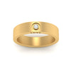 Load image into Gallery viewer, Flat Single Stone Mens Band Engraved