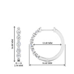 Load image into Gallery viewer, Floating Bezel Diamond Huggie Earring
