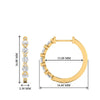 Load image into Gallery viewer, Floating Bezel Diamond Huggie Earring