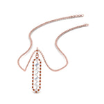 Load image into Gallery viewer, floating-orange-sapphire-hexagon-pendant-necklace-in-FDPD10420GSAOR-NL-RG
