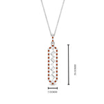 Load image into Gallery viewer, floating-orange-sapphire-hexagon-pendant-necklace-in-FDPD10420GSAOR-NL-WG
