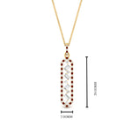 Load image into Gallery viewer, floating-ruby-hexagon-pendant-necklace-in-FDPD10420GRUDR-NL-YG
