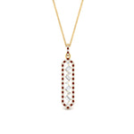 Load image into Gallery viewer, floating-ruby-hexagon-pendant-necklace-in-FDPD10420GRUDR-NL-YG
