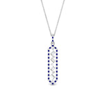 Load image into Gallery viewer, floating-sapphire-hexagon-pendant-necklace-in-FDPD10420GSABL-NL-WG
